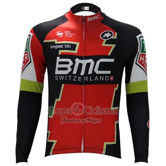 Bmc Ropa Ciclismo Culotte Largo 2017 Mangas Largas Rojo y Verde